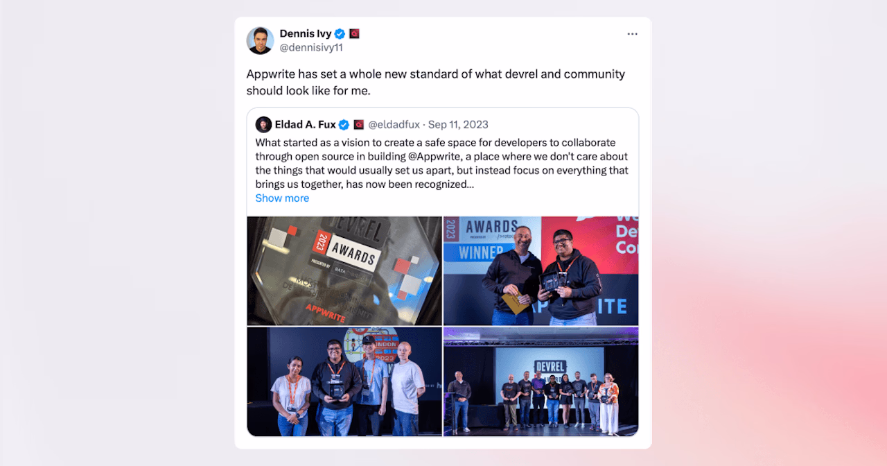 Dennis DevRel post