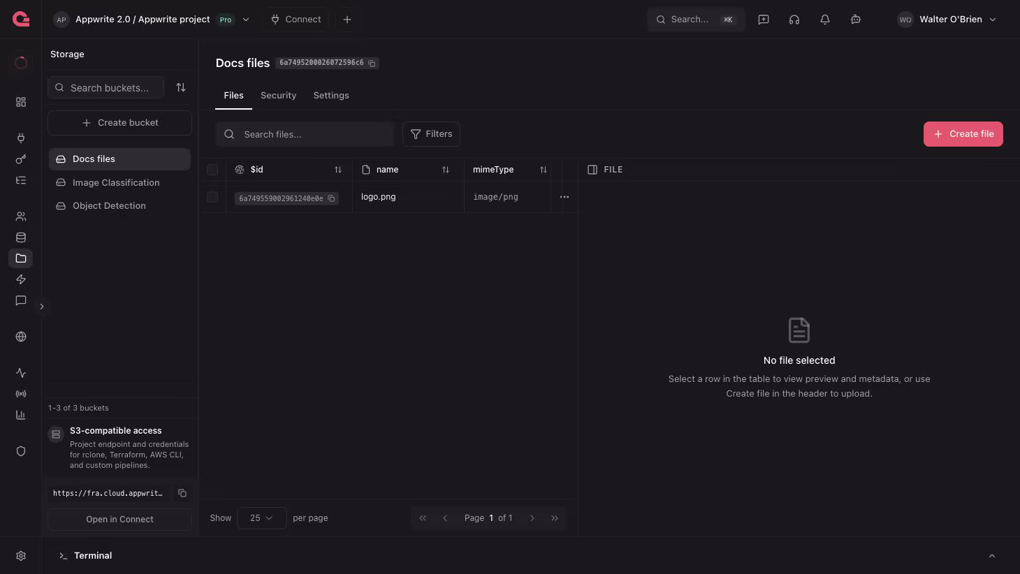 Appwrite Storage