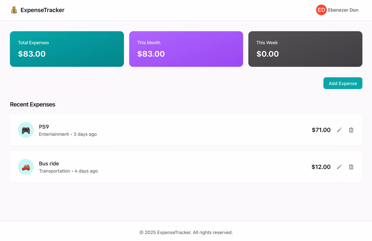 Expense app final look