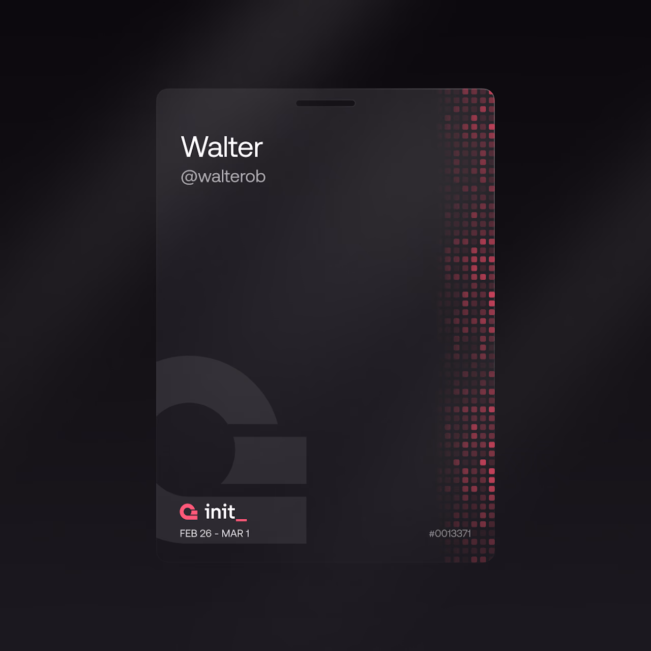 Init celebration ticket