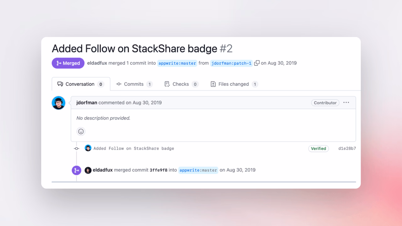 First ever community contribution for Appwrite