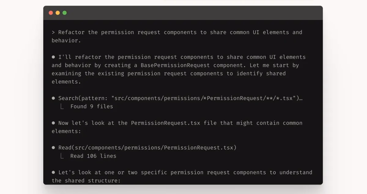 Claude Code terminal interface