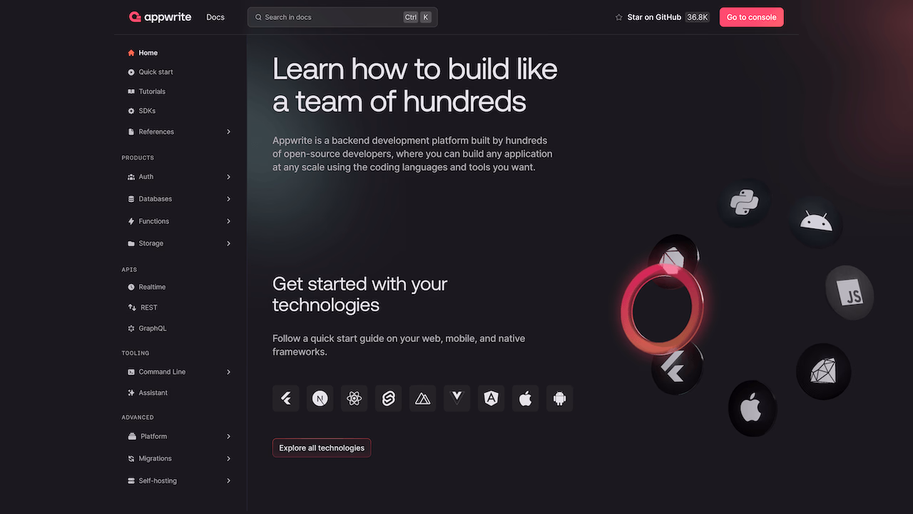 Overview of Appwrite's new documentation