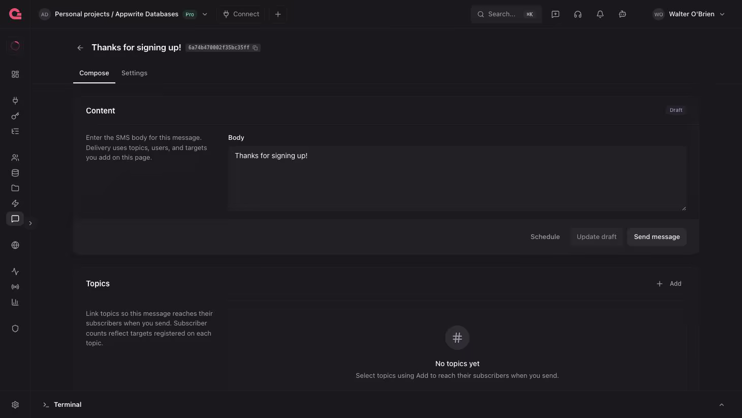 Messaging Console