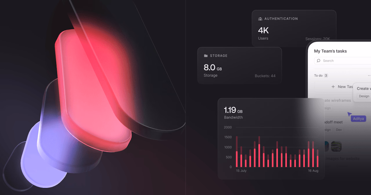 Appwrite's glass elements