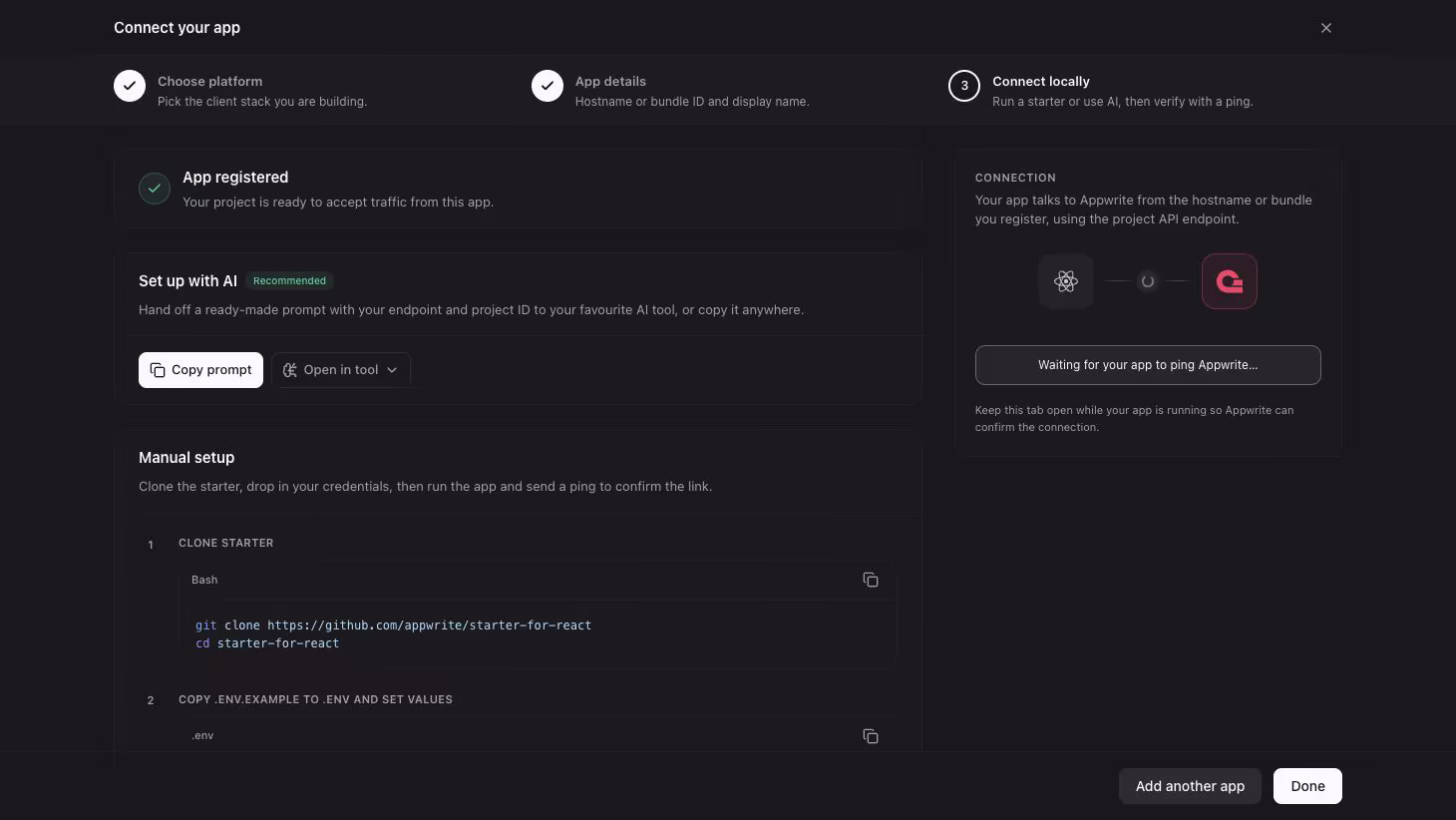 Add a web platform - step 2