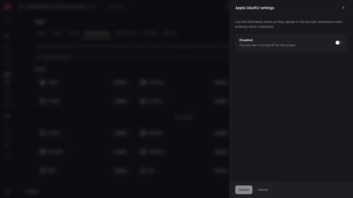 Enable Apple Oauth2 in Appwrite - step 2