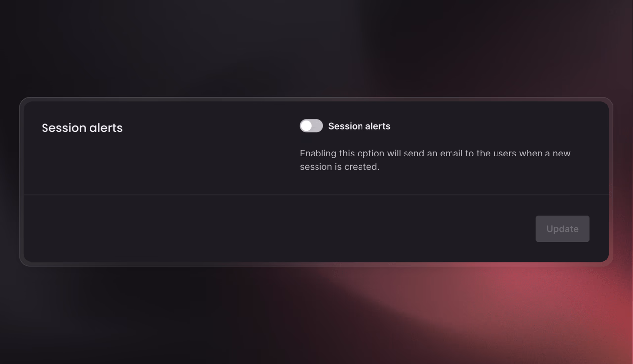 Session-alert