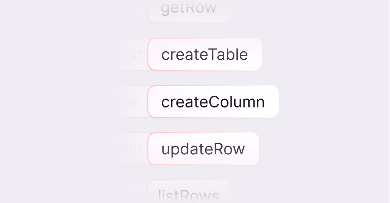 New TablesDB API with updated terminology