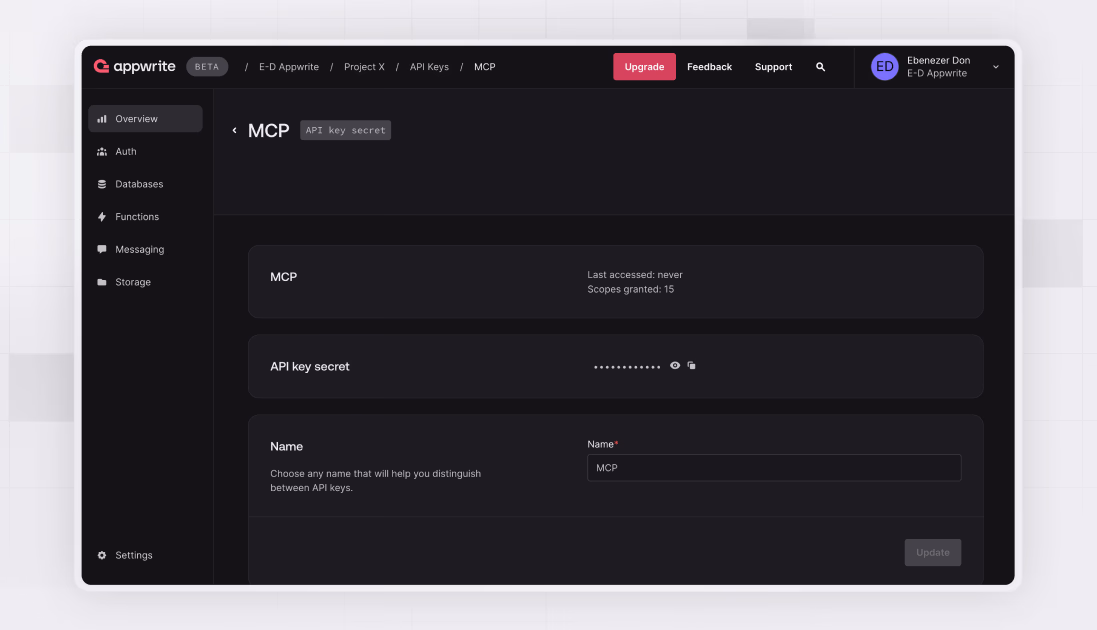 Appwrite MCP server