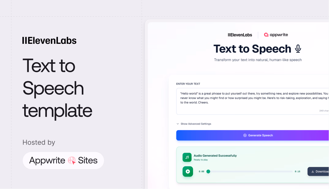 ElevenLabs Text-to-Speech template