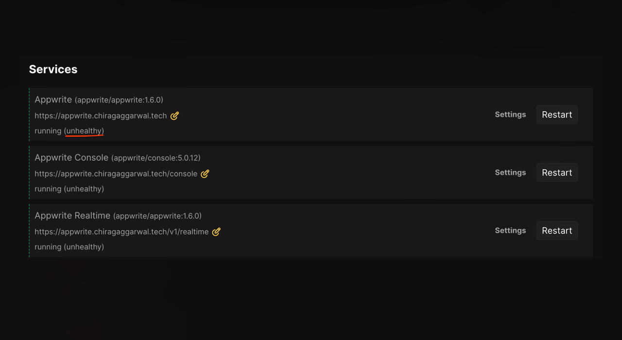 Container Health Checks Failing
