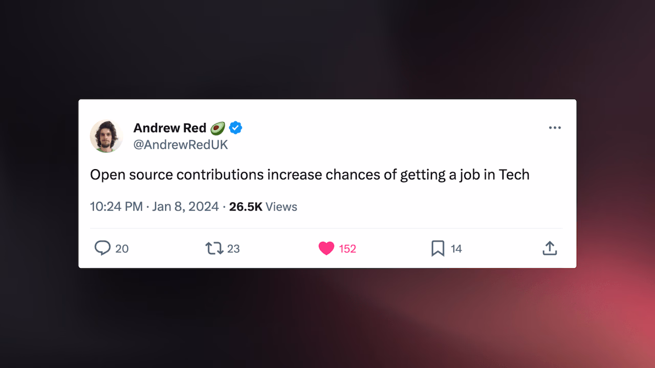 Andrew Red Tweet
