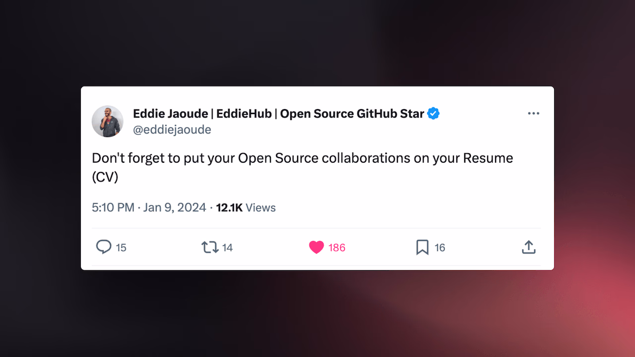 Eddie Jaoude Tweet