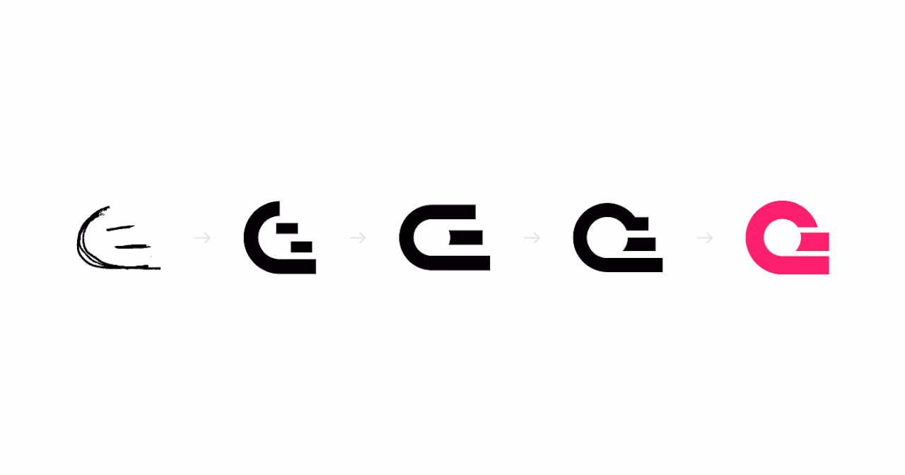 Appwrite's new logo transition from draft to vector
