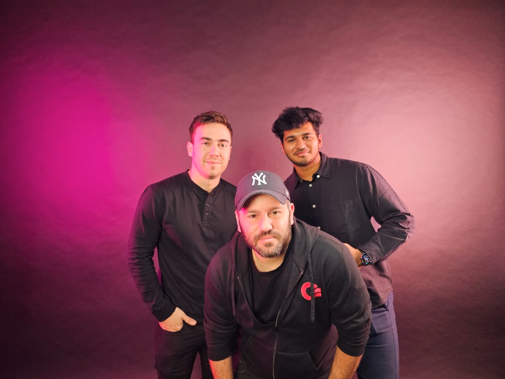 Appwrite team members during the first Init shoot in Prague