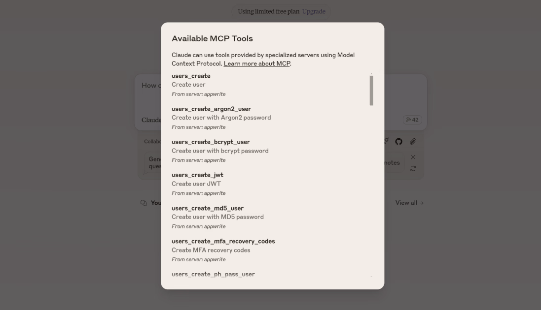 Claude MCP Tools