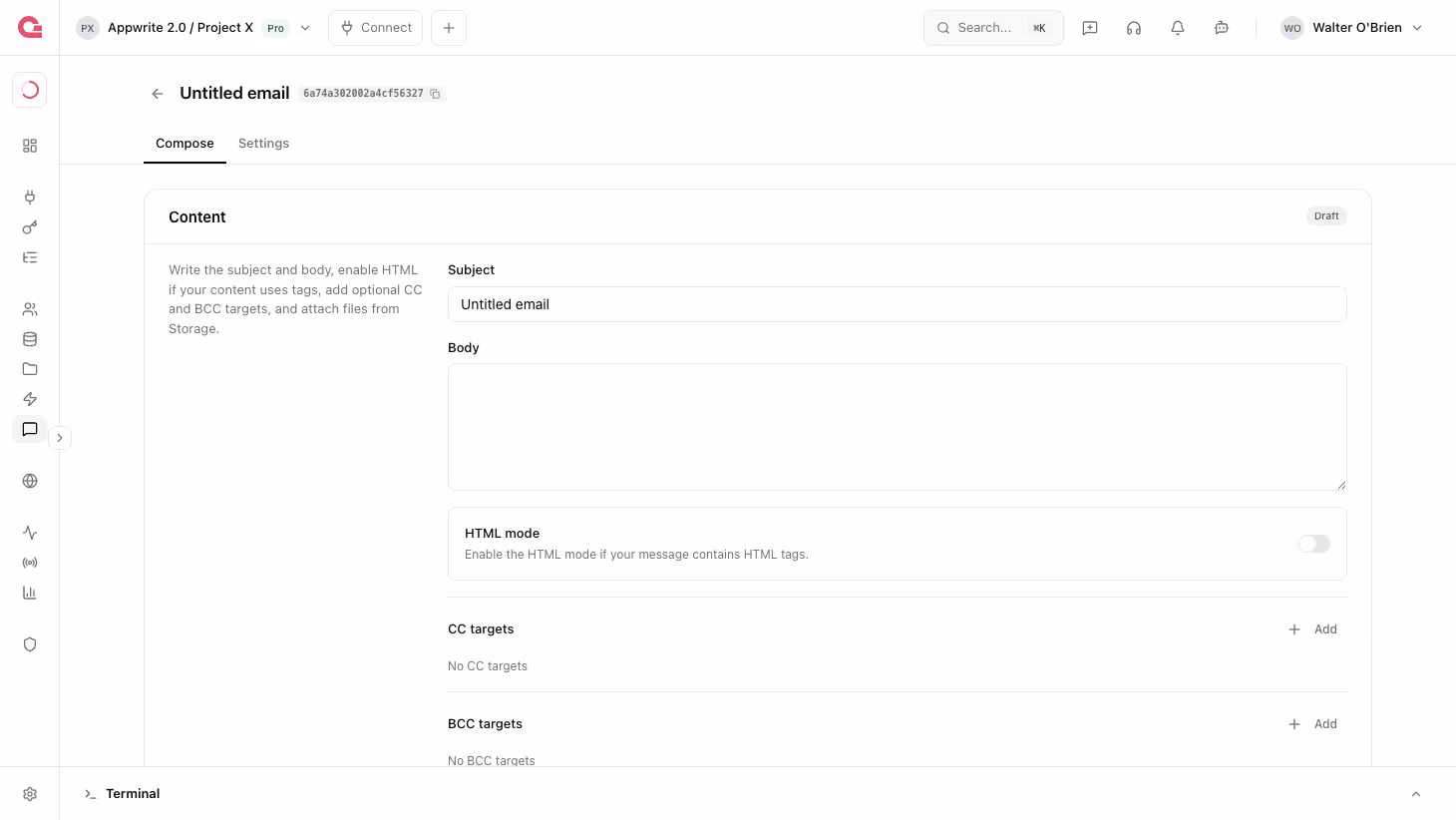 Create email message