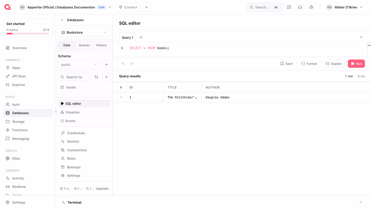 SQL editor