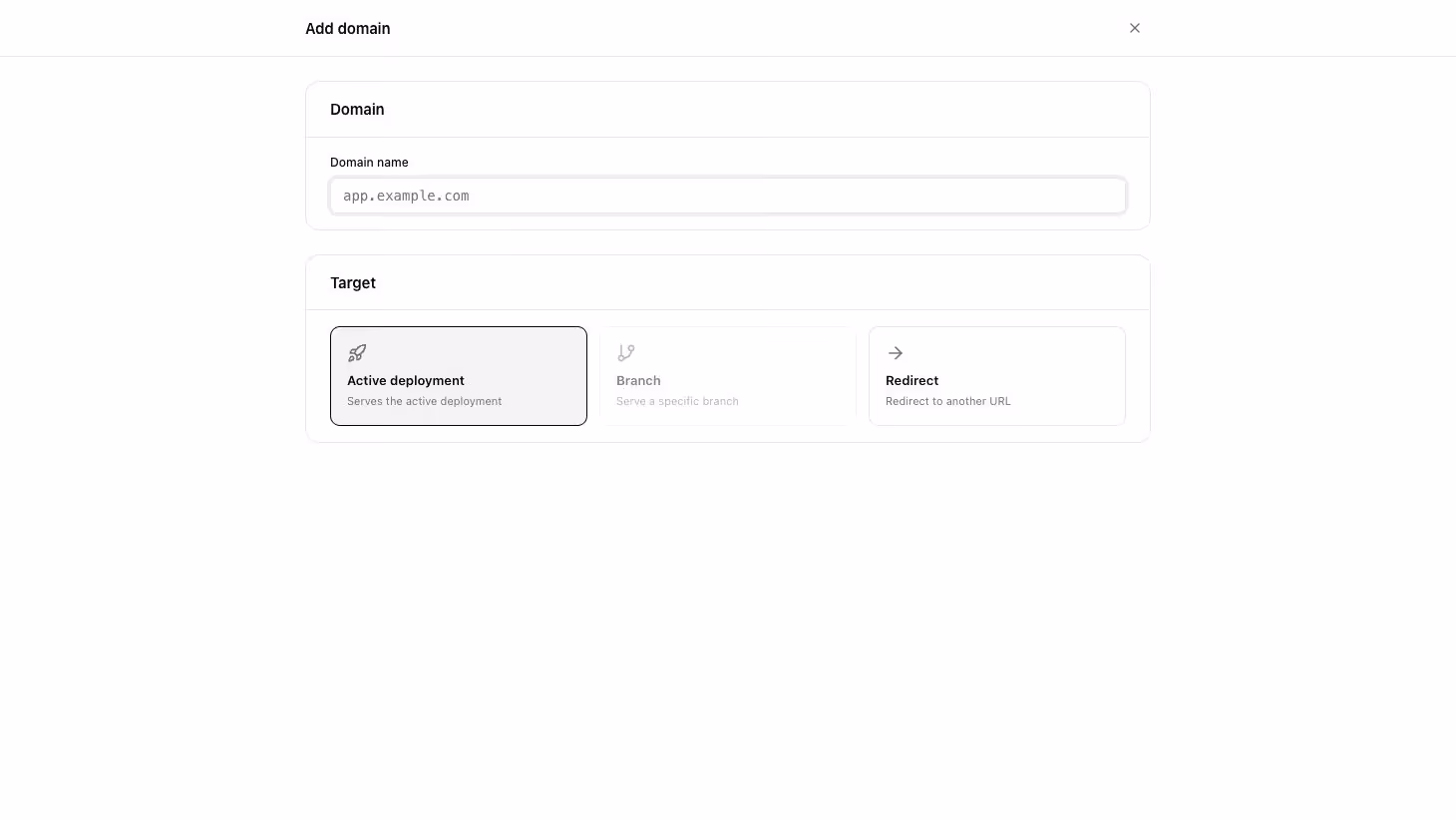 Add domain