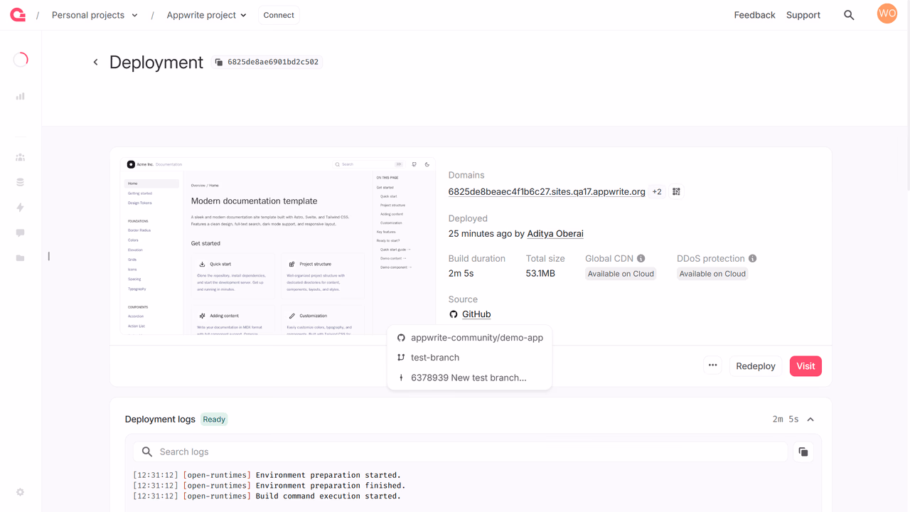 GitHub as source