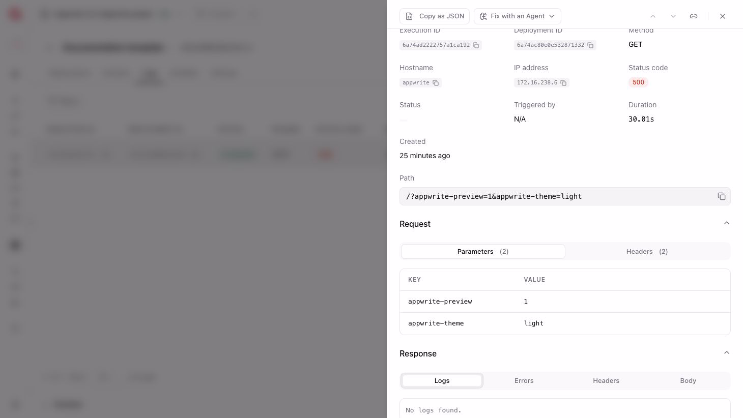 Log details