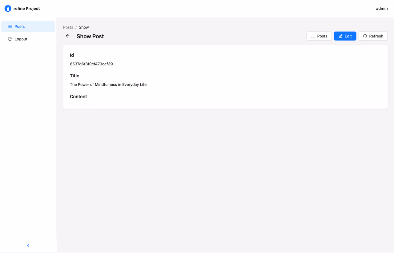 Project show screen
