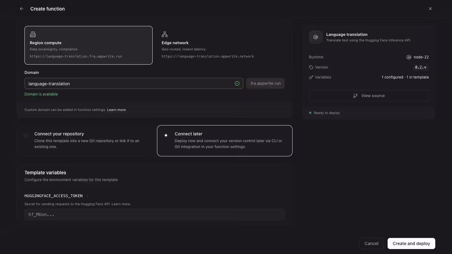 Environment variables