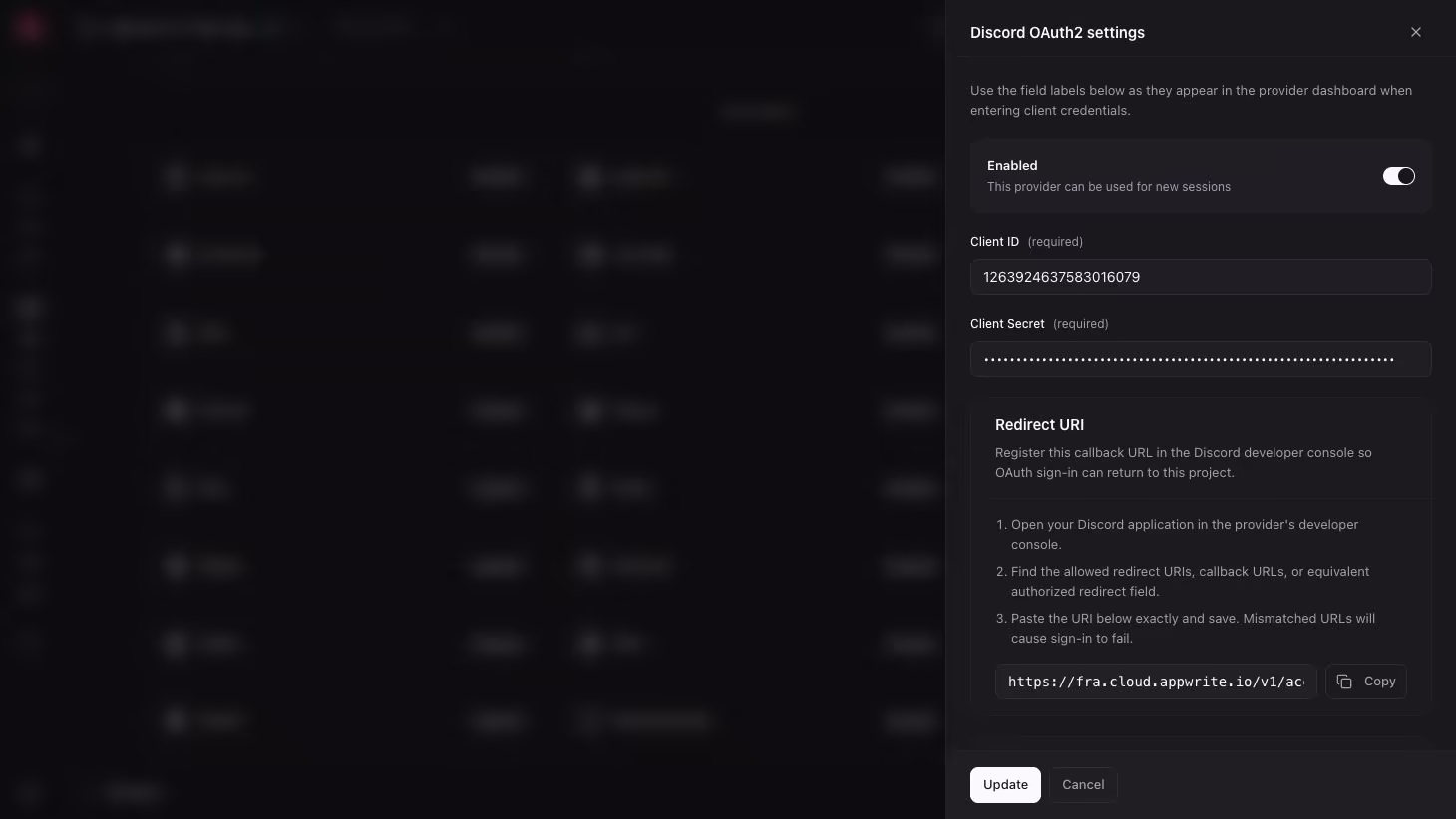 Discord provider
