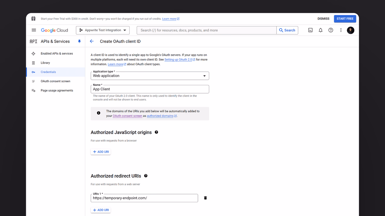 OAuth client ID