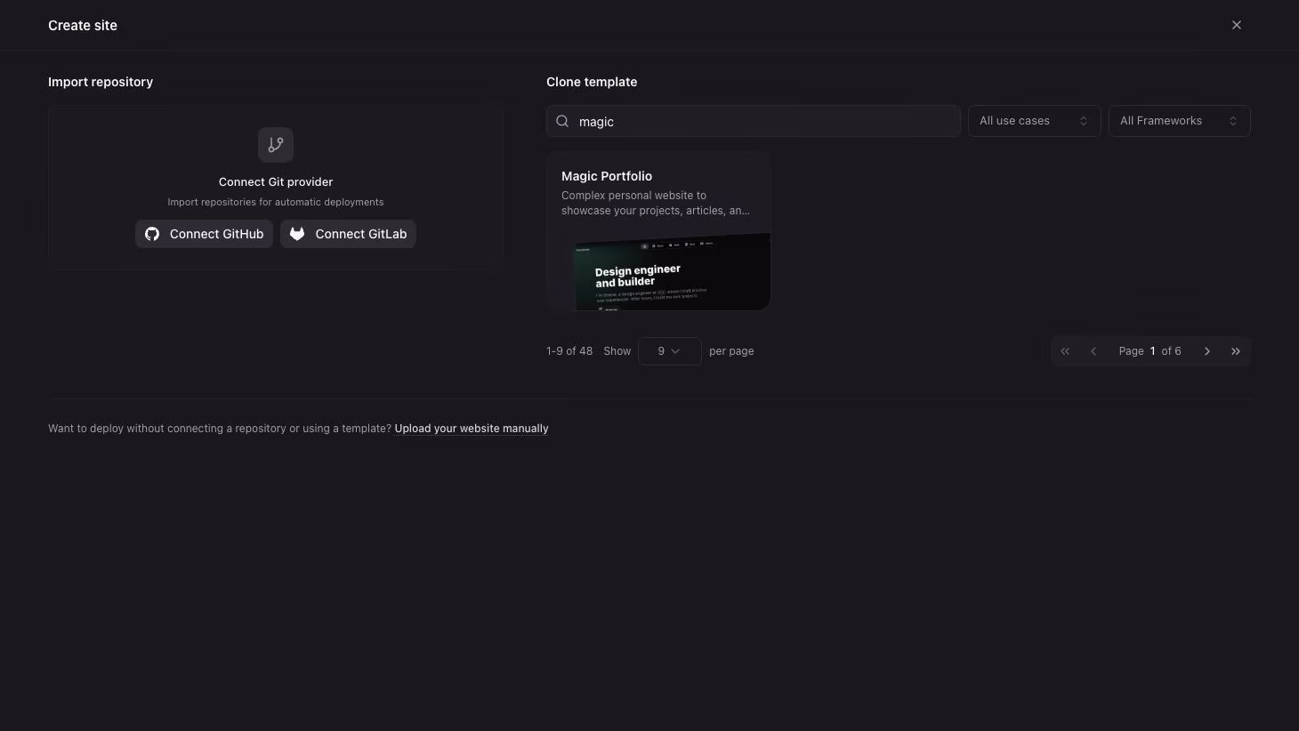 Search templates