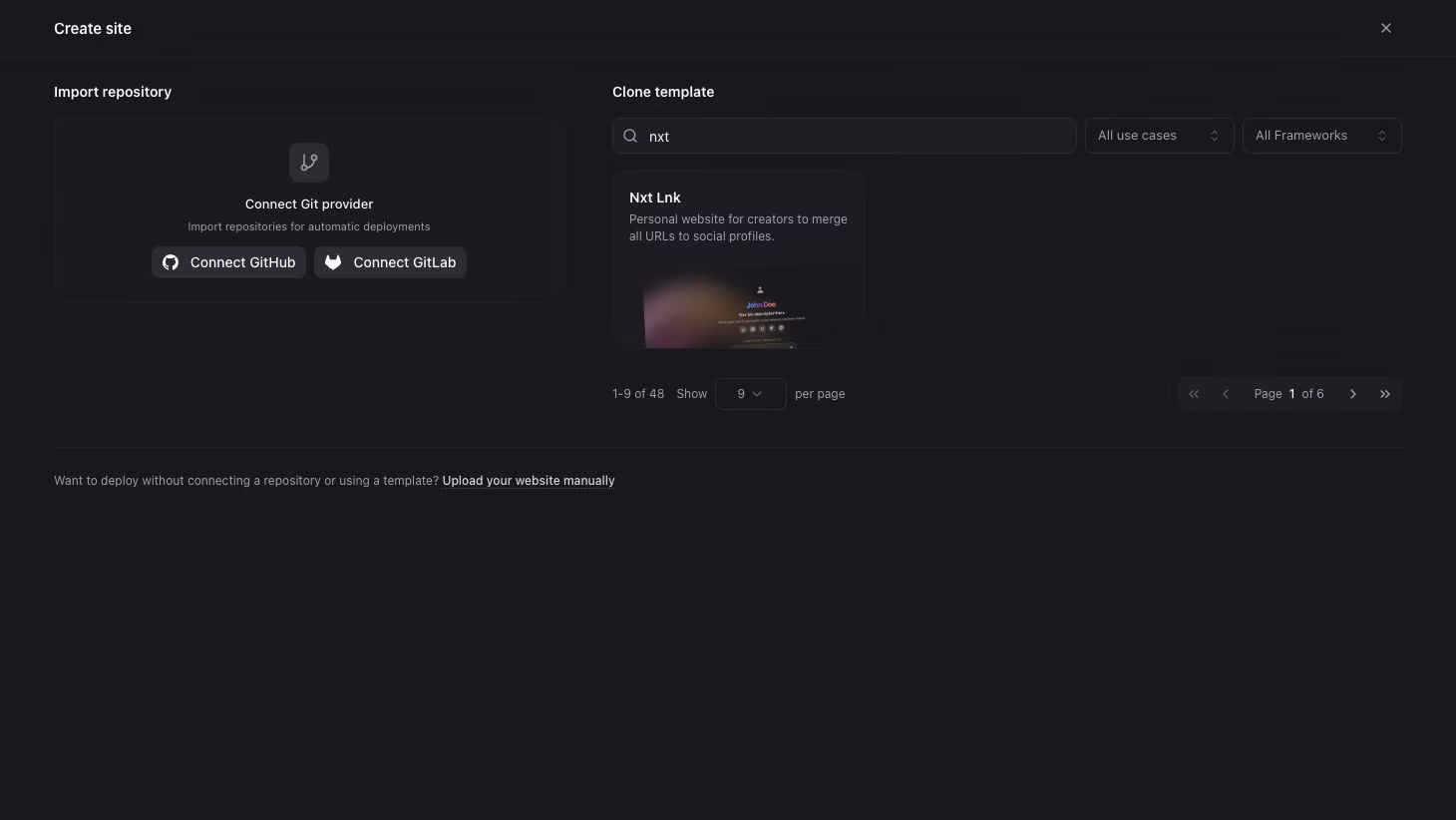Search templates