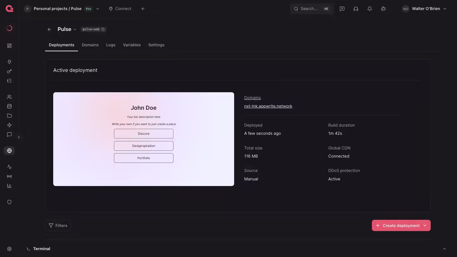 Configure site details