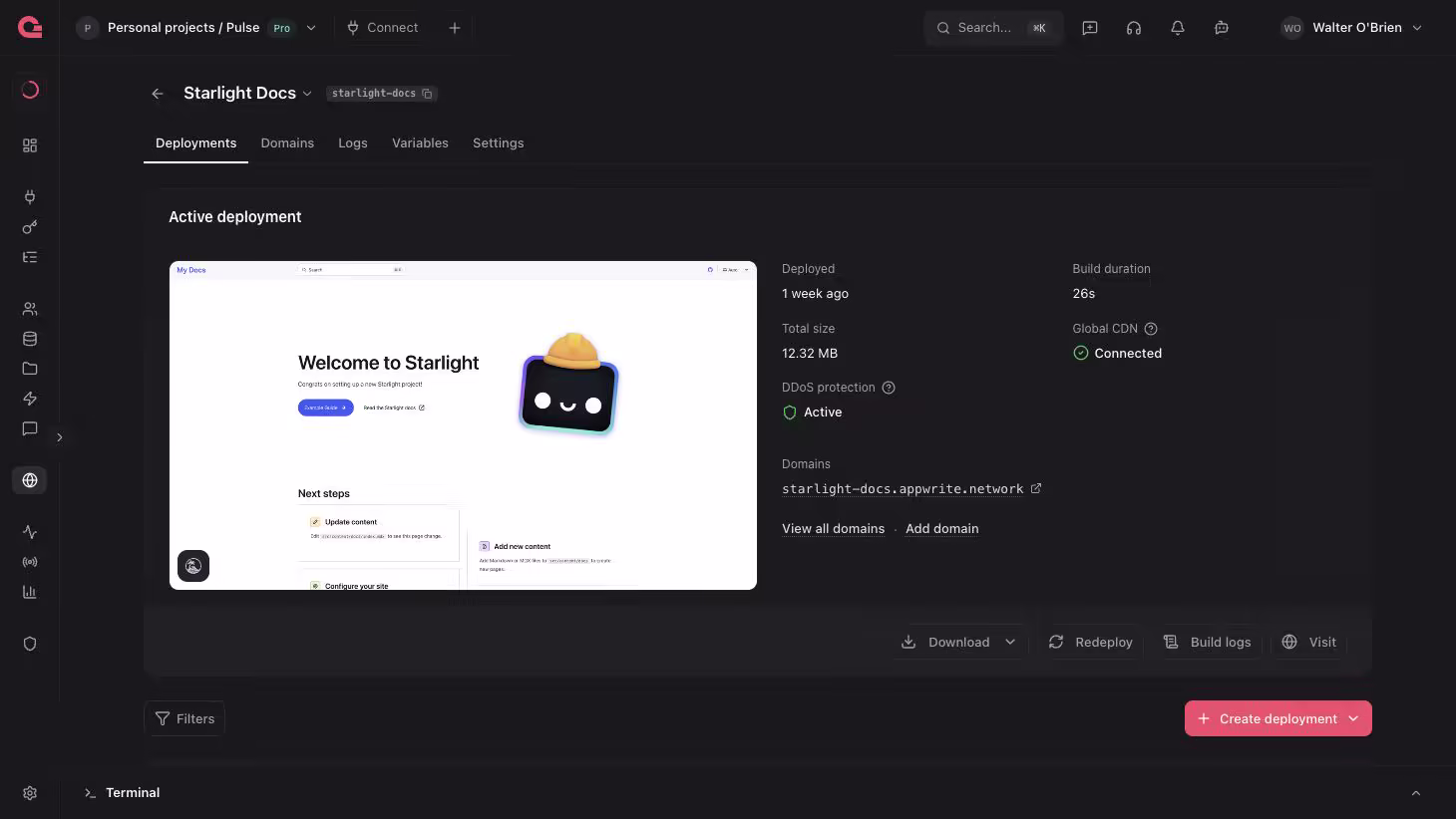 Configure site details
